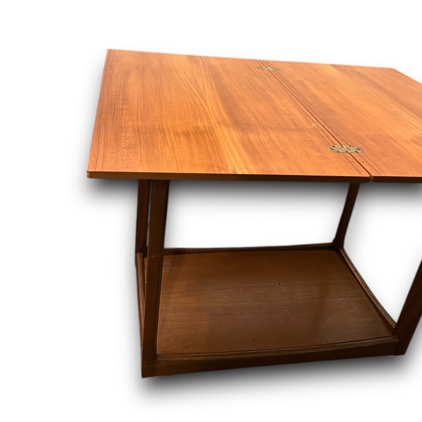 Mid Century Teak Drinks Trolley Card Table by Legate
