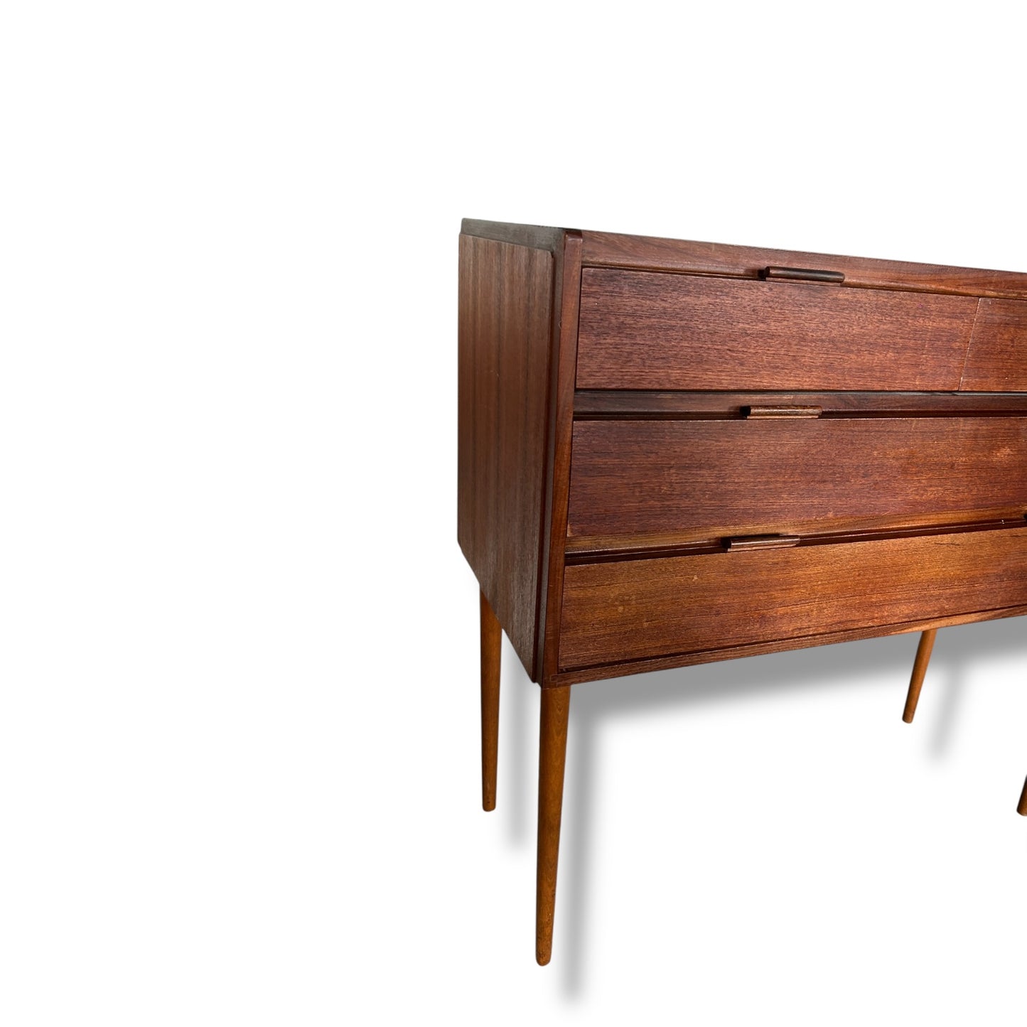 Mid Century Crafting Chest of Drawers | Vintage Teak Bedroom Storage | Retro 1960s Tallboy