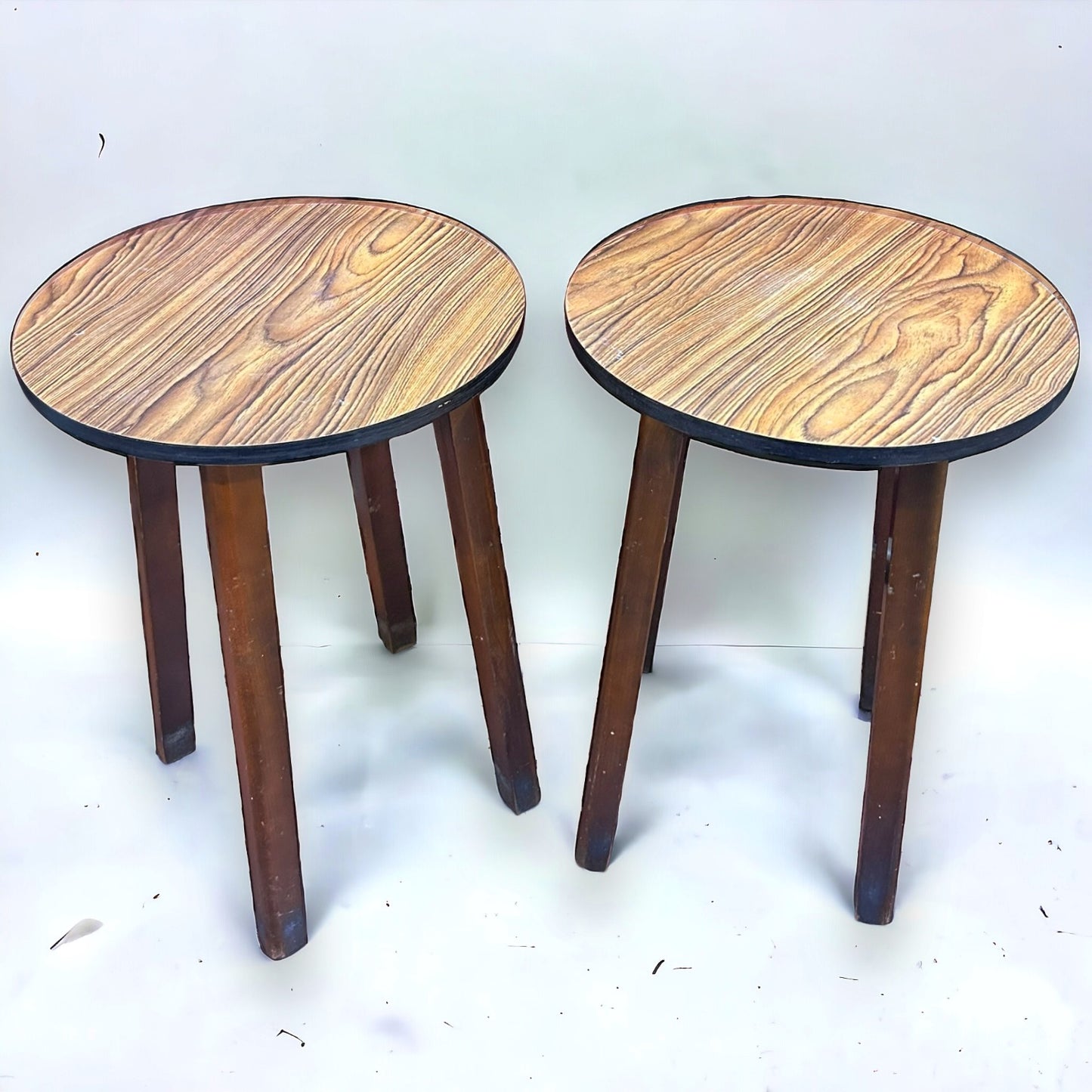 Mid Century Pair of Formica Bar Tables