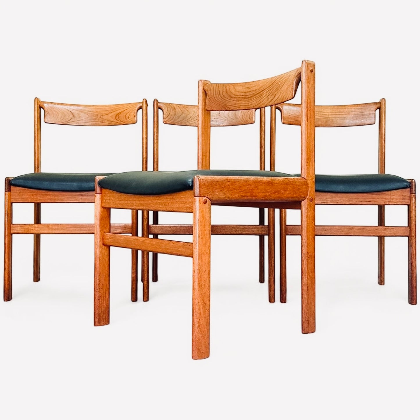 Mid Century Modern Set of 4 Danish Teak Dining Chairs