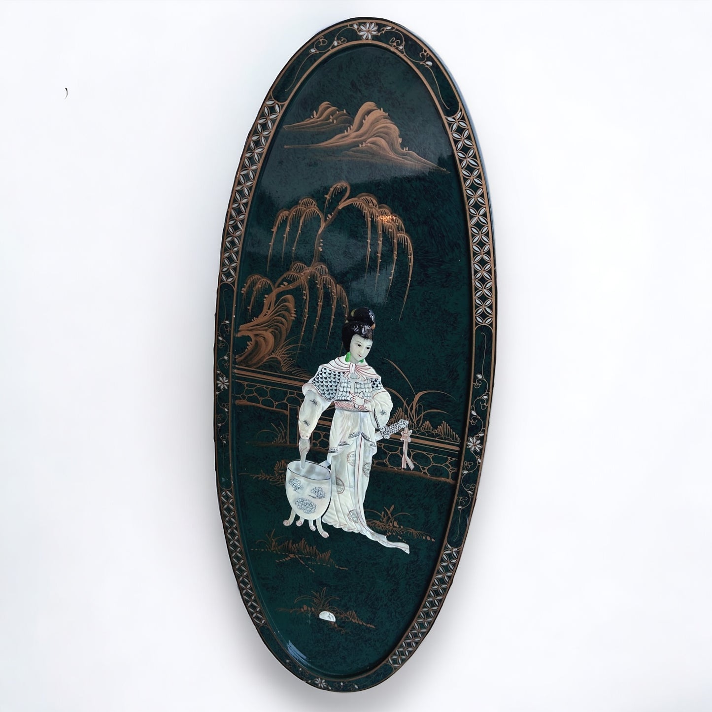 Antique Chinese Mother of Pearl Wall Panel