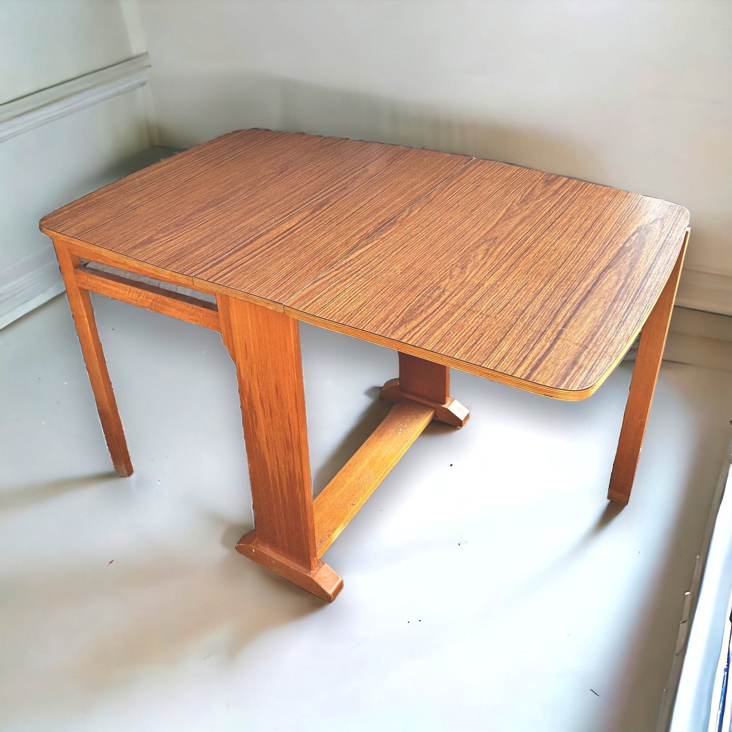Mid Century Drop Leaf Formica Dining Table 1960s