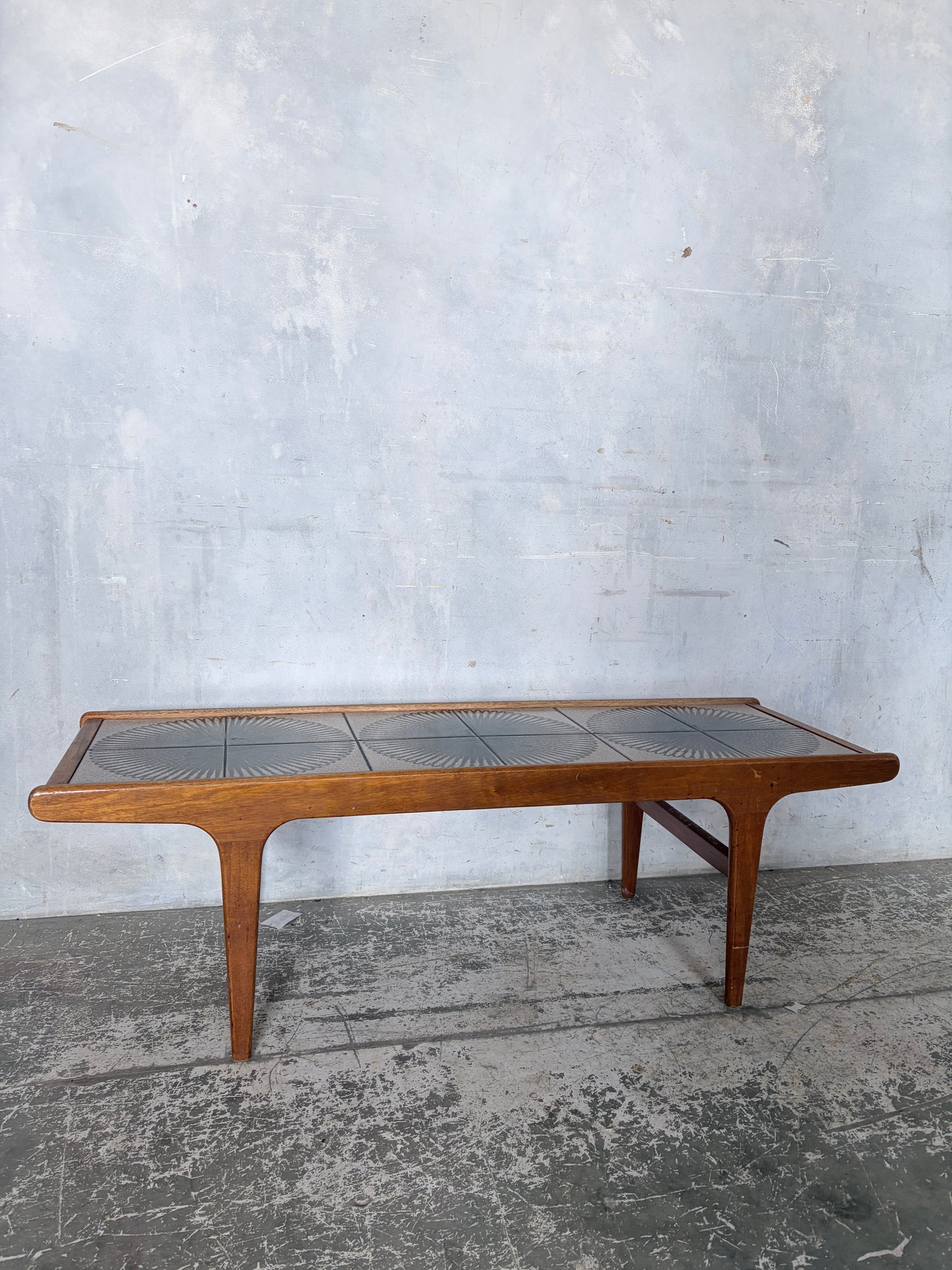 Mid Century G Plan Teak & Tile Coffee Table – Space Age