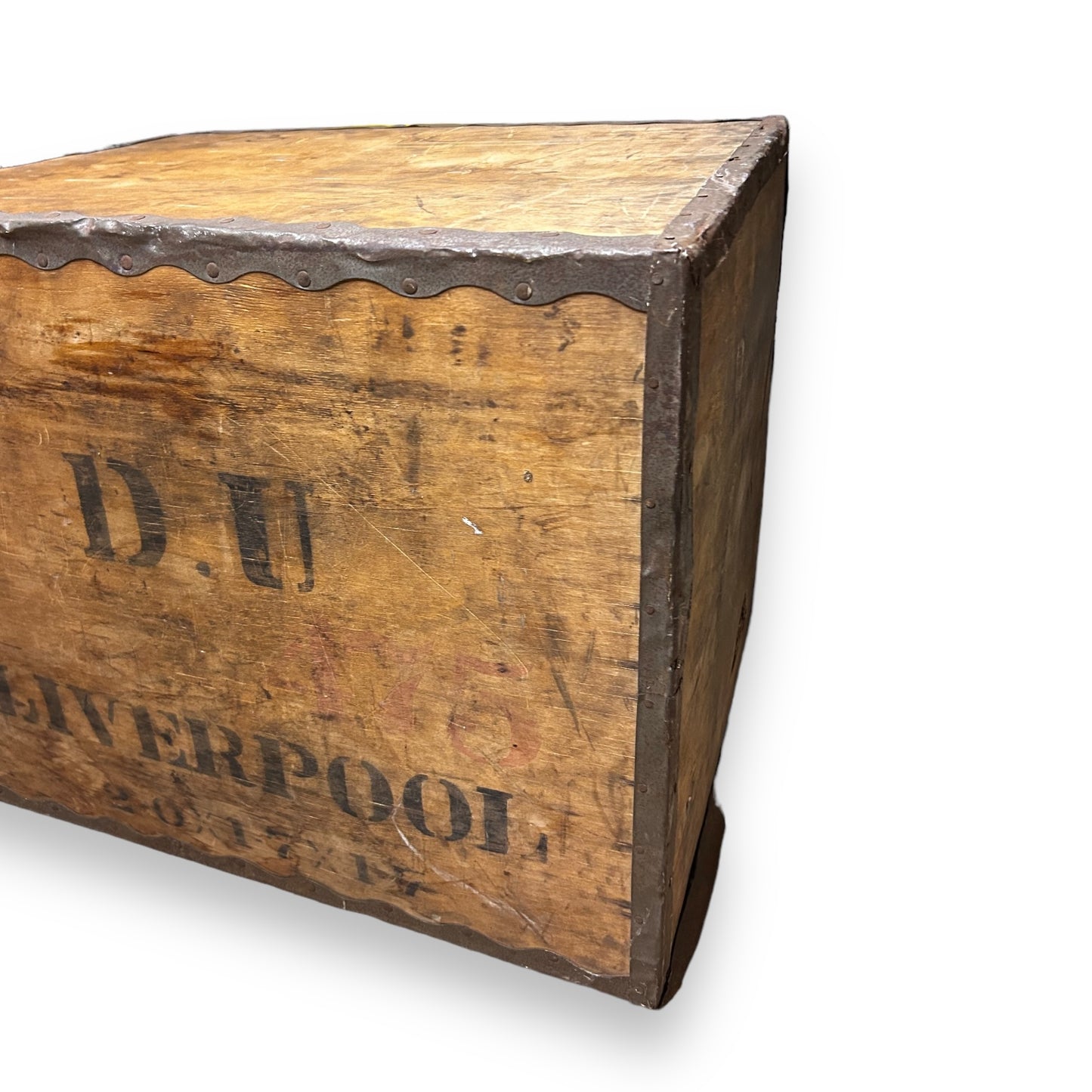 Vintage 1950s Wooden Tea Chest Storage Box
