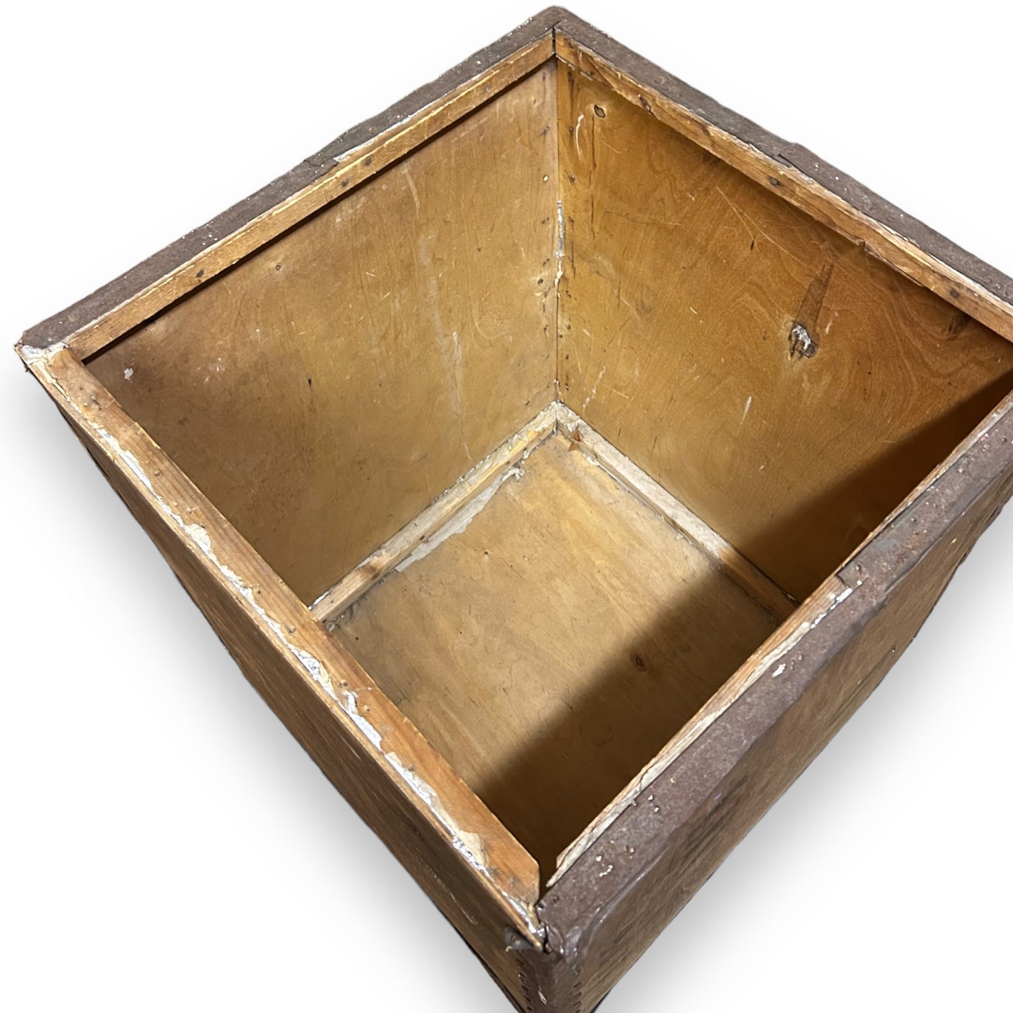 Vintage 1950s Wooden Tea Chest Storage Box