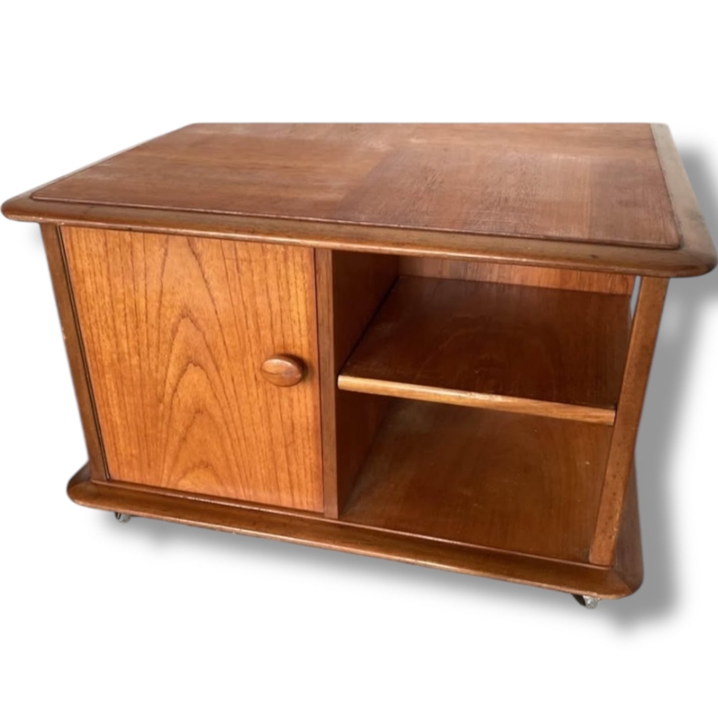 Mid Century Modern Nathan Pandora Teak Rotating Coffee Table