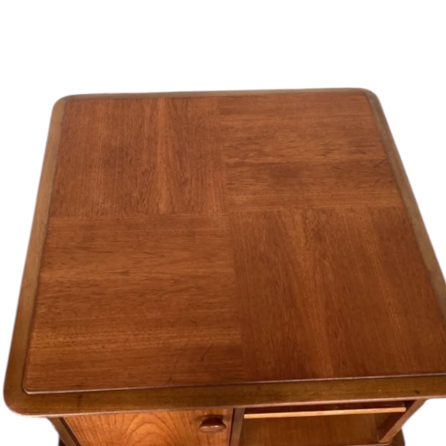 Mid Century Modern Nathan Pandora Teak Rotating Coffee Table