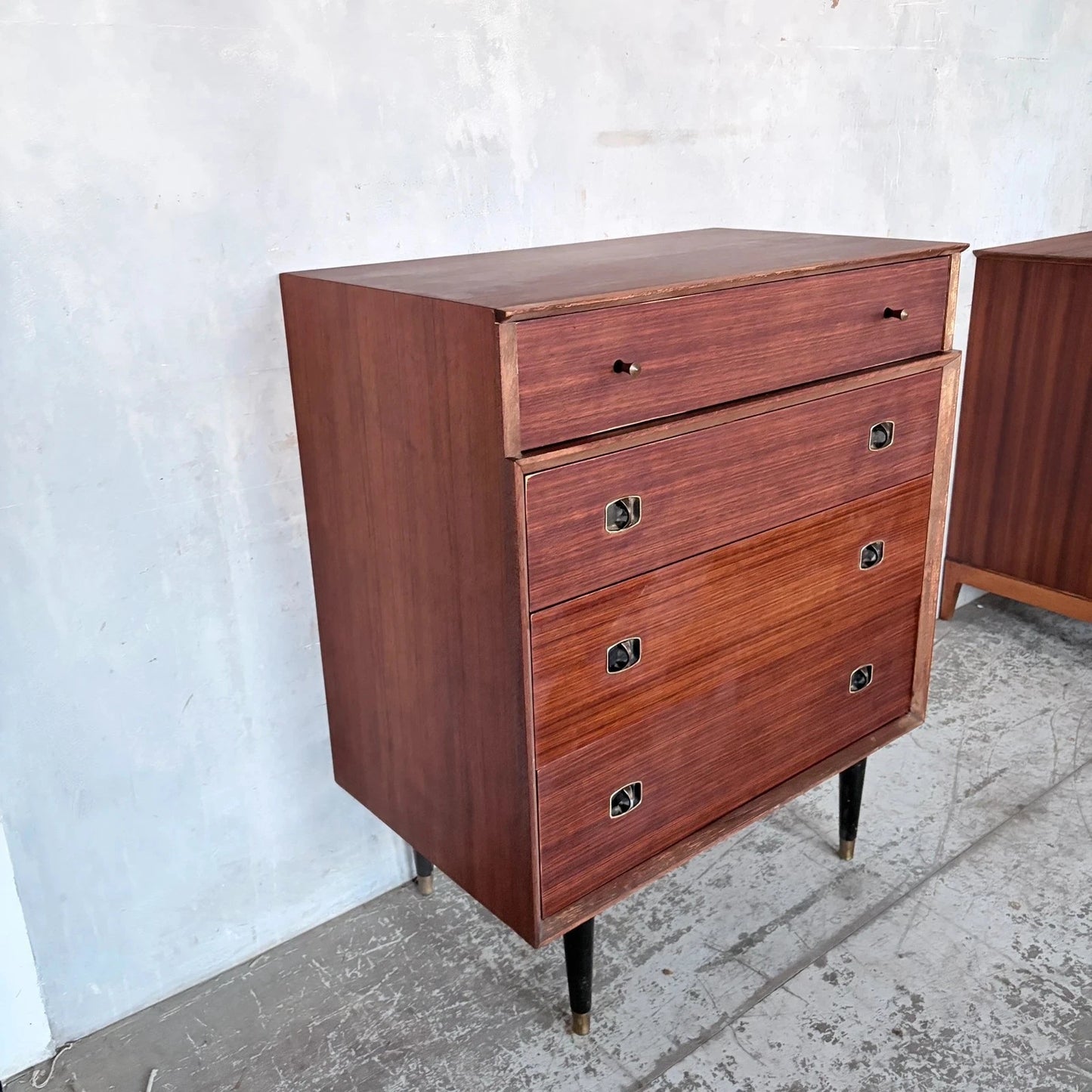 Beautility walnut and teak chest of drawers - view 6