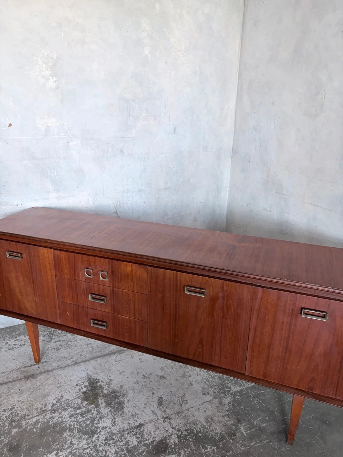 Mid Century Teak and Brass Sideboard Drinks Cabinet – image 6