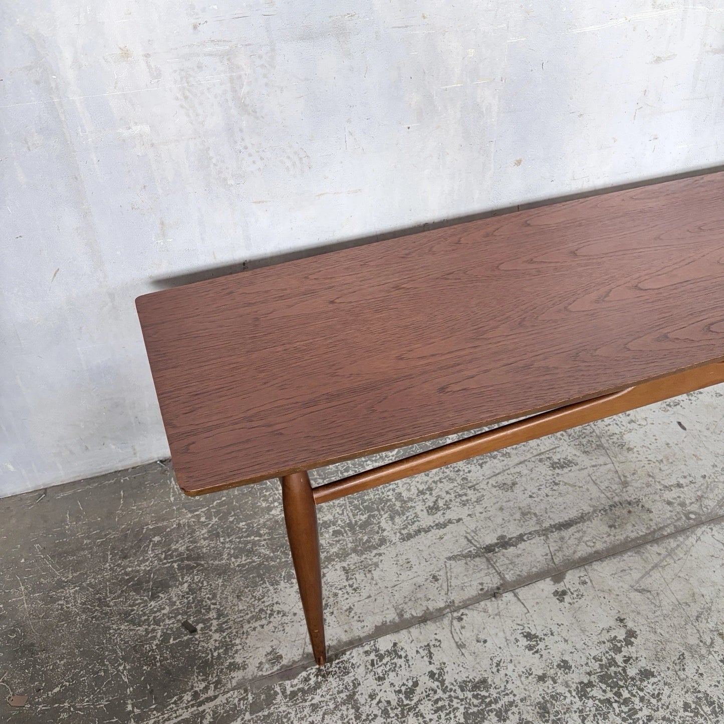 Mid Century Mersman Teak Coffee Table with Curved Stretcher – image 6