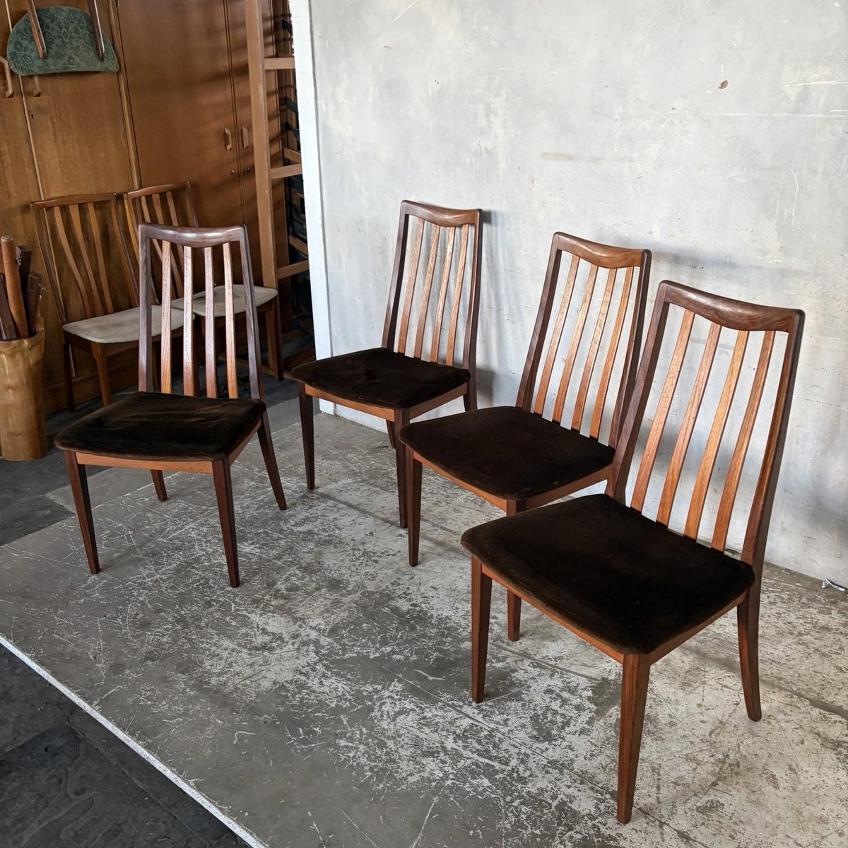 Set of 4 G Plan Teak High Back Dining Chairs by Leslie Dandy - view 6