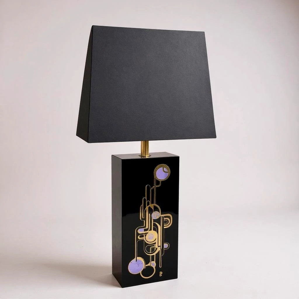Mid Century Modern Bibasque Gatsby Style Table Lamp