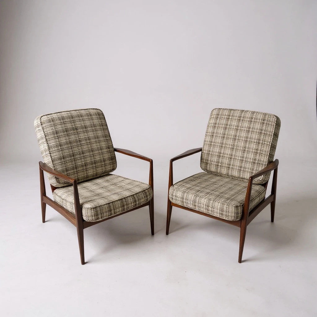 Pair of Mid Century Guy Rogers Chairs | Vintage 1960s British Armchairs