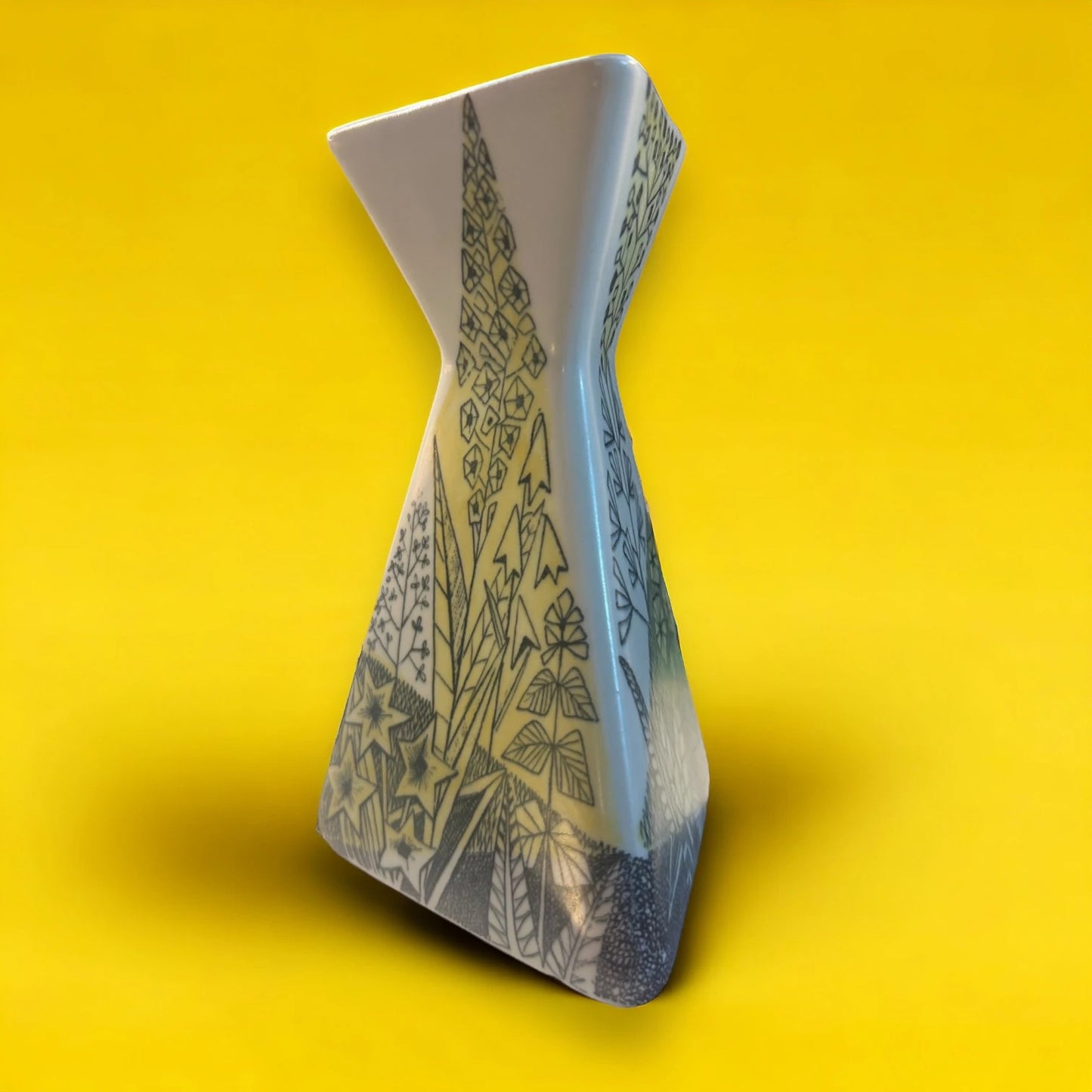 Mid Century Swedish Triangla Vase