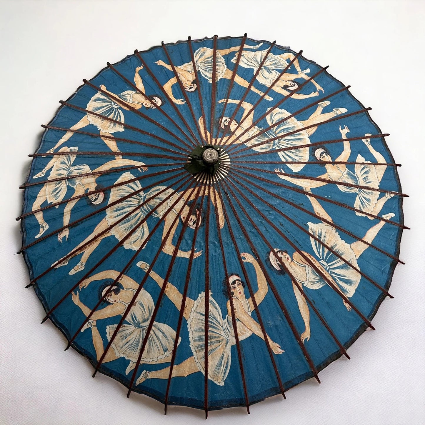 Vintage 1960s Chinese Ballet Dancers Parasol
