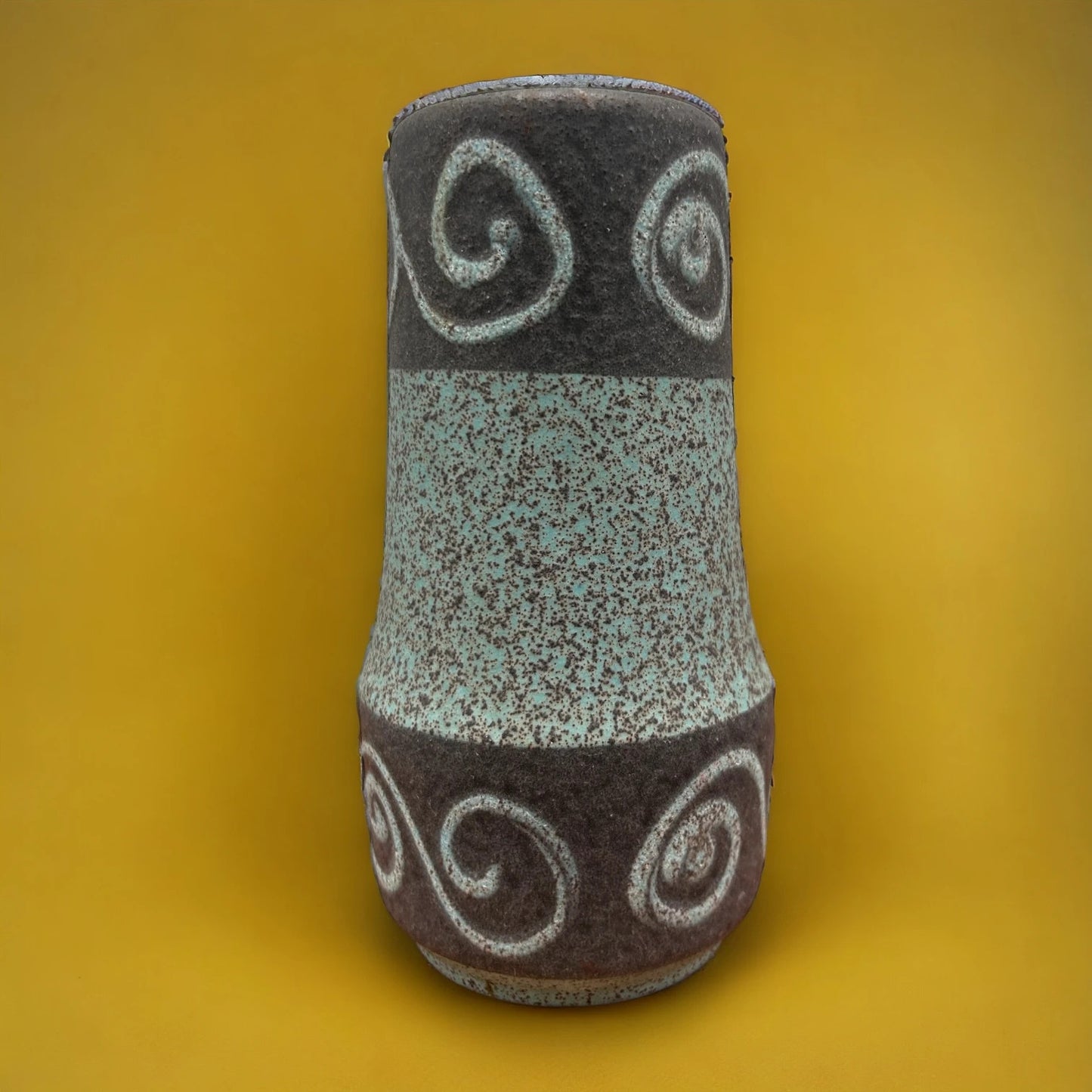 Mid century stone blue West German vase