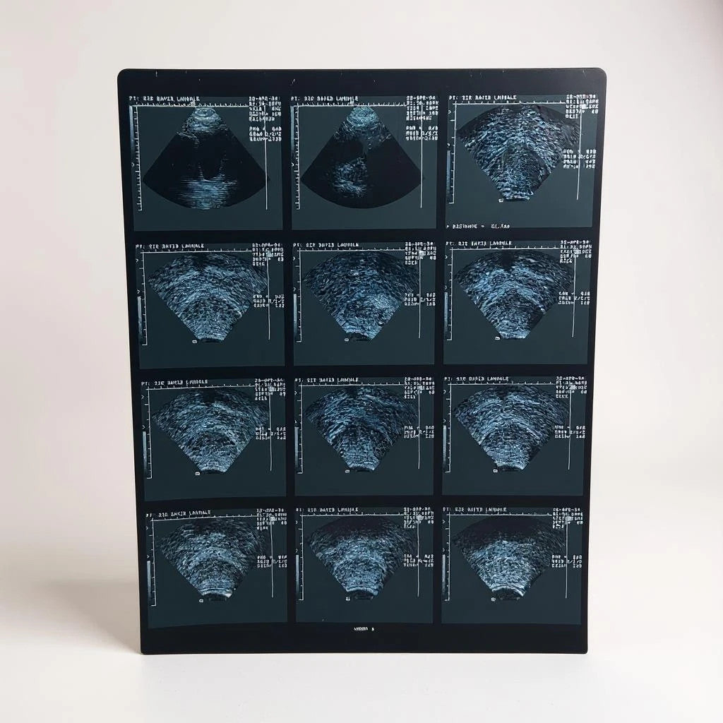 Vintage Medical Ultrasound Film – Retro Sonogram Imaging | Anatomical Wall Art, Science Deco