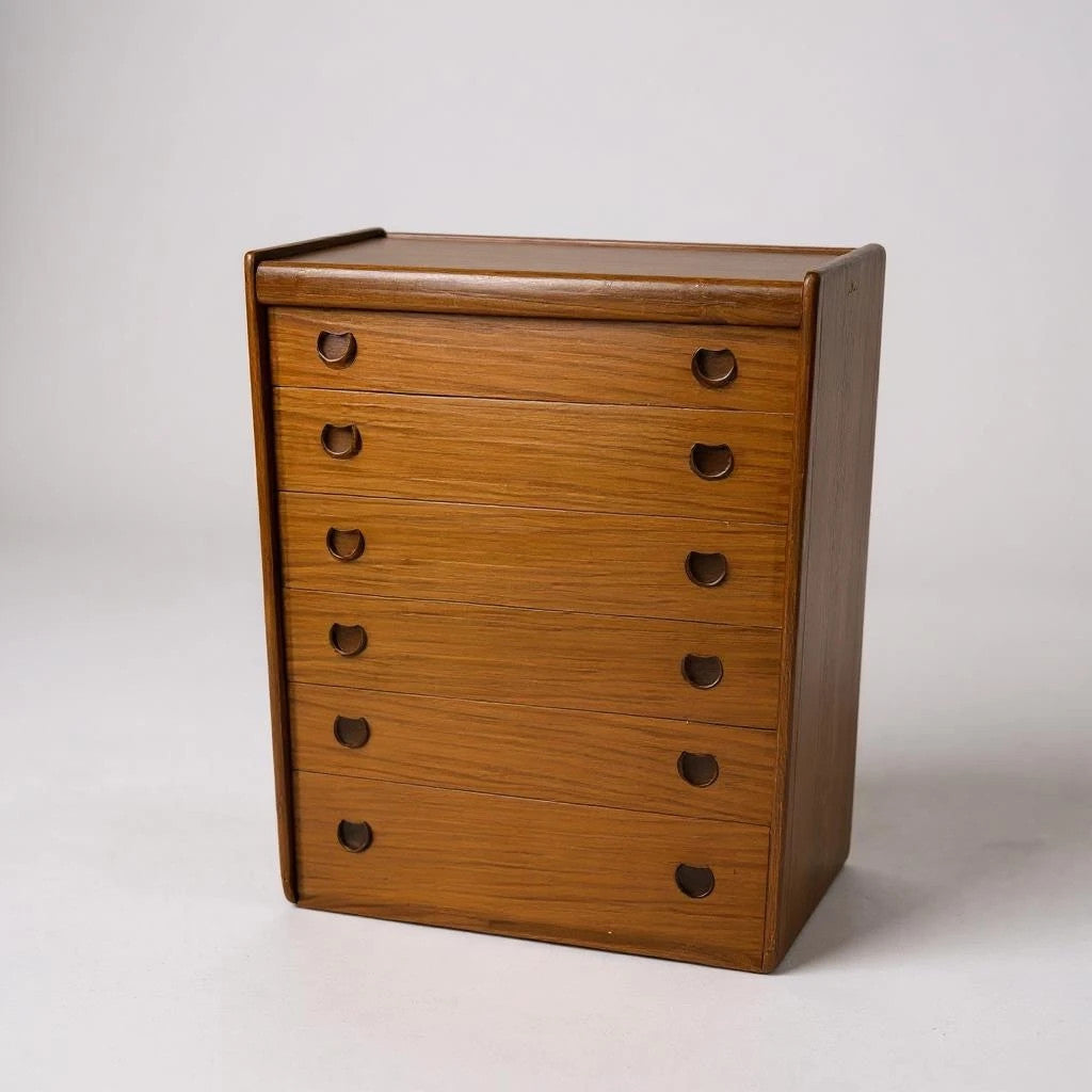 Mid Century Modern Tallboy Chest of Drawers by White & Newton