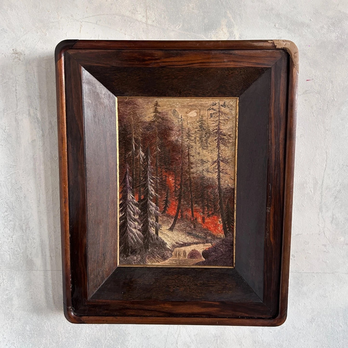 Antique Japanese Silk Embroidered Painting