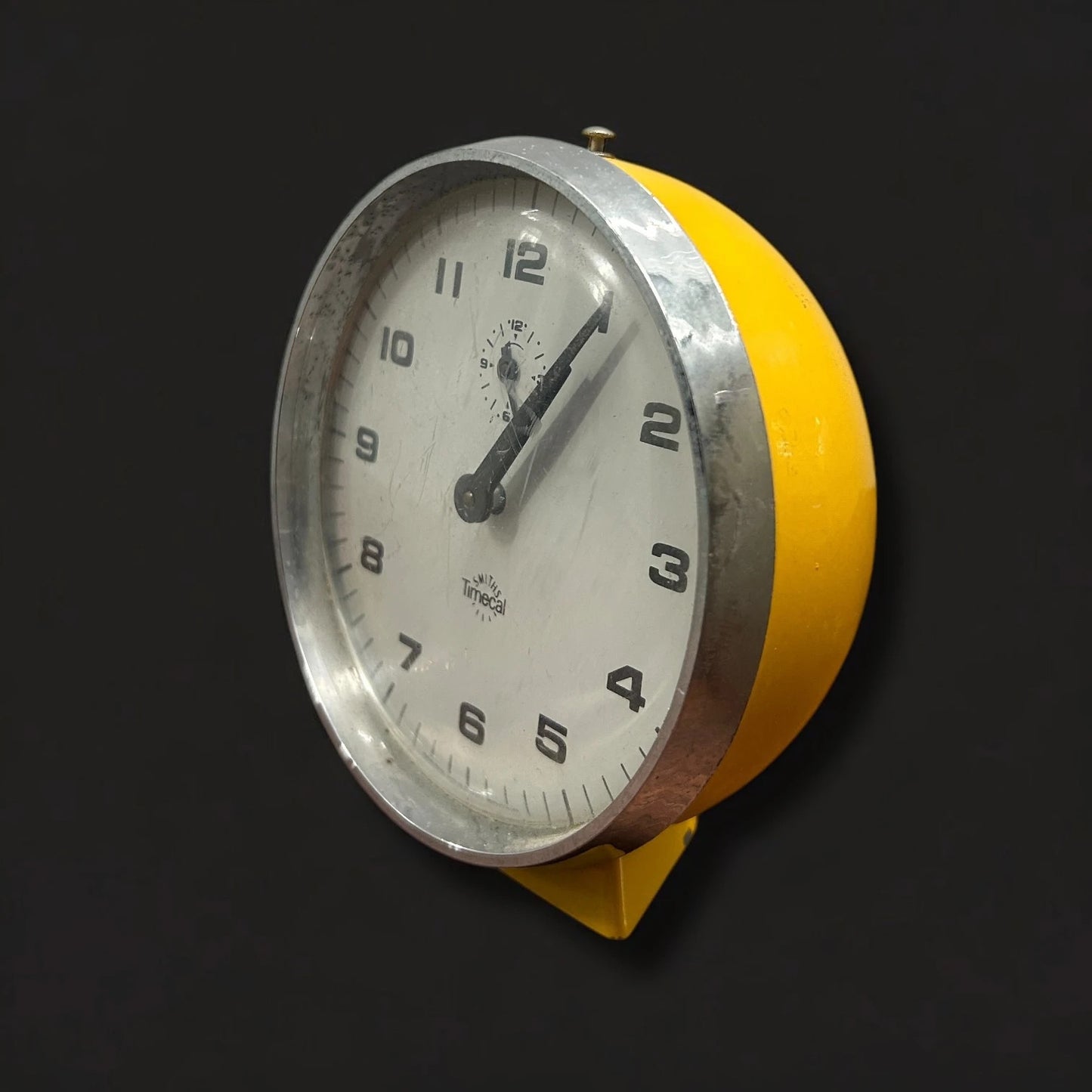 Mid Century yellow Smiths alarm clock