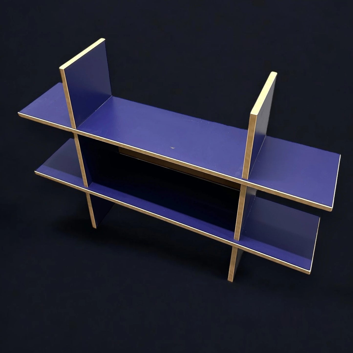 Vintage 90s IKEA Robin dark blue display shelf