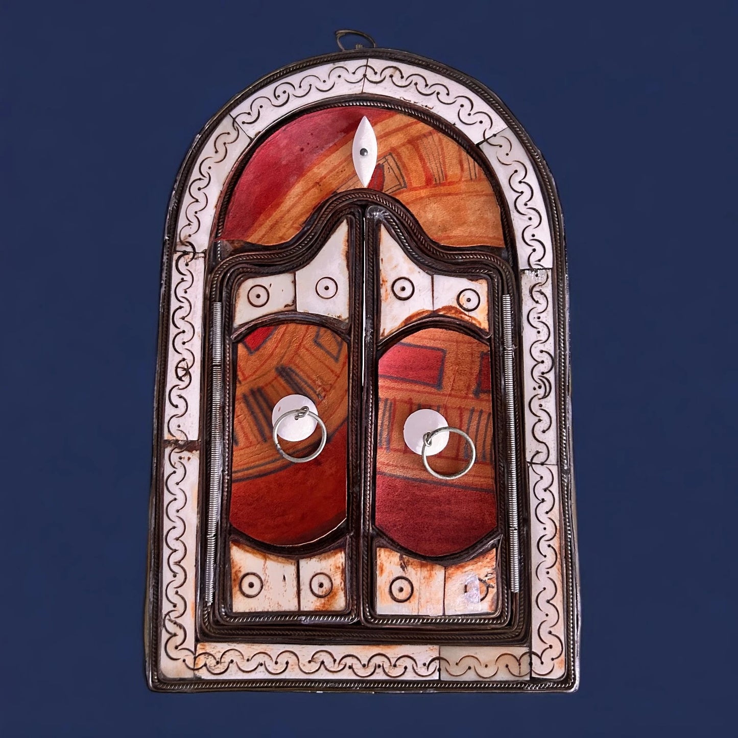 Vintage 1970s Moroccan Window Mirror