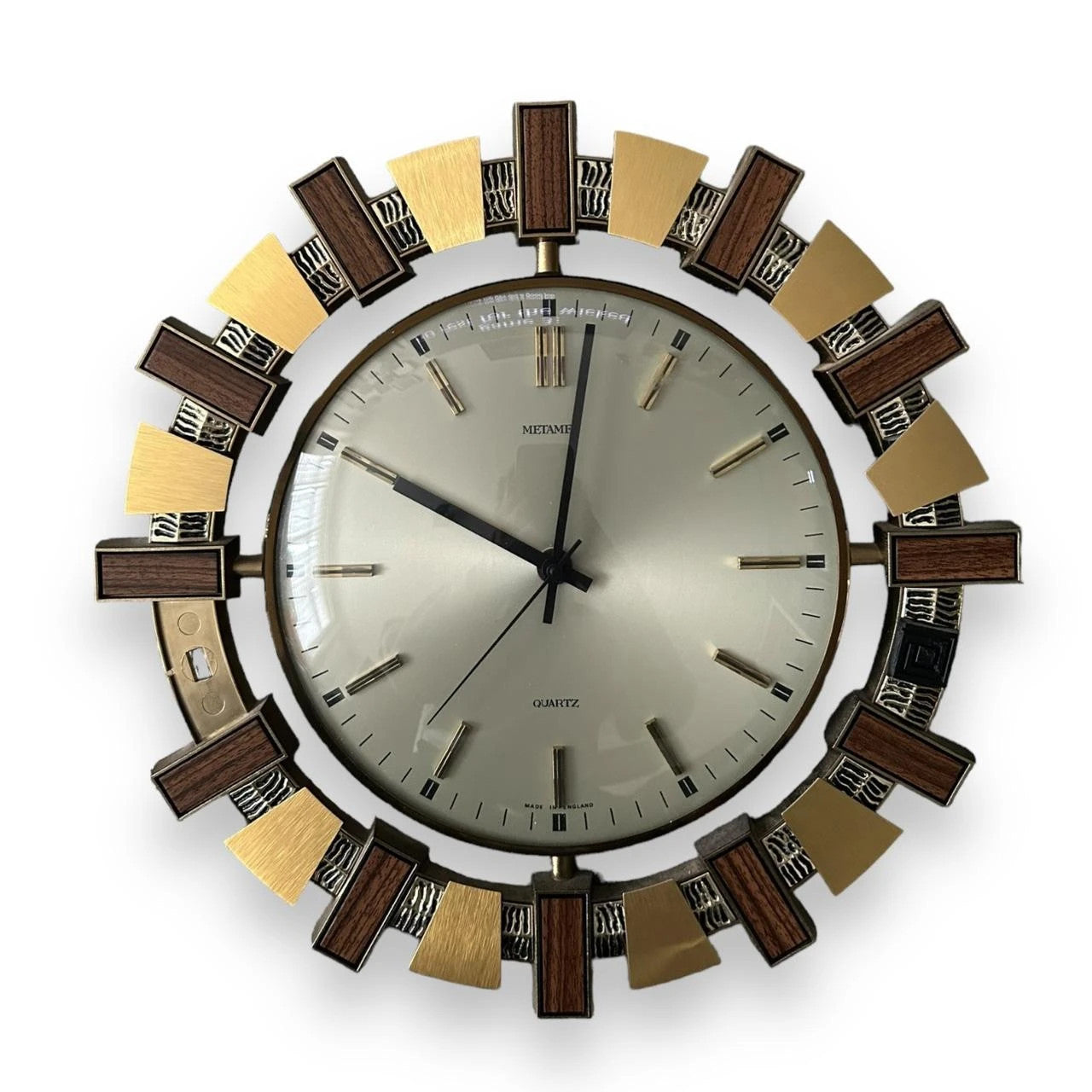 Mid Century Metamec Sunburst Wall Clock
