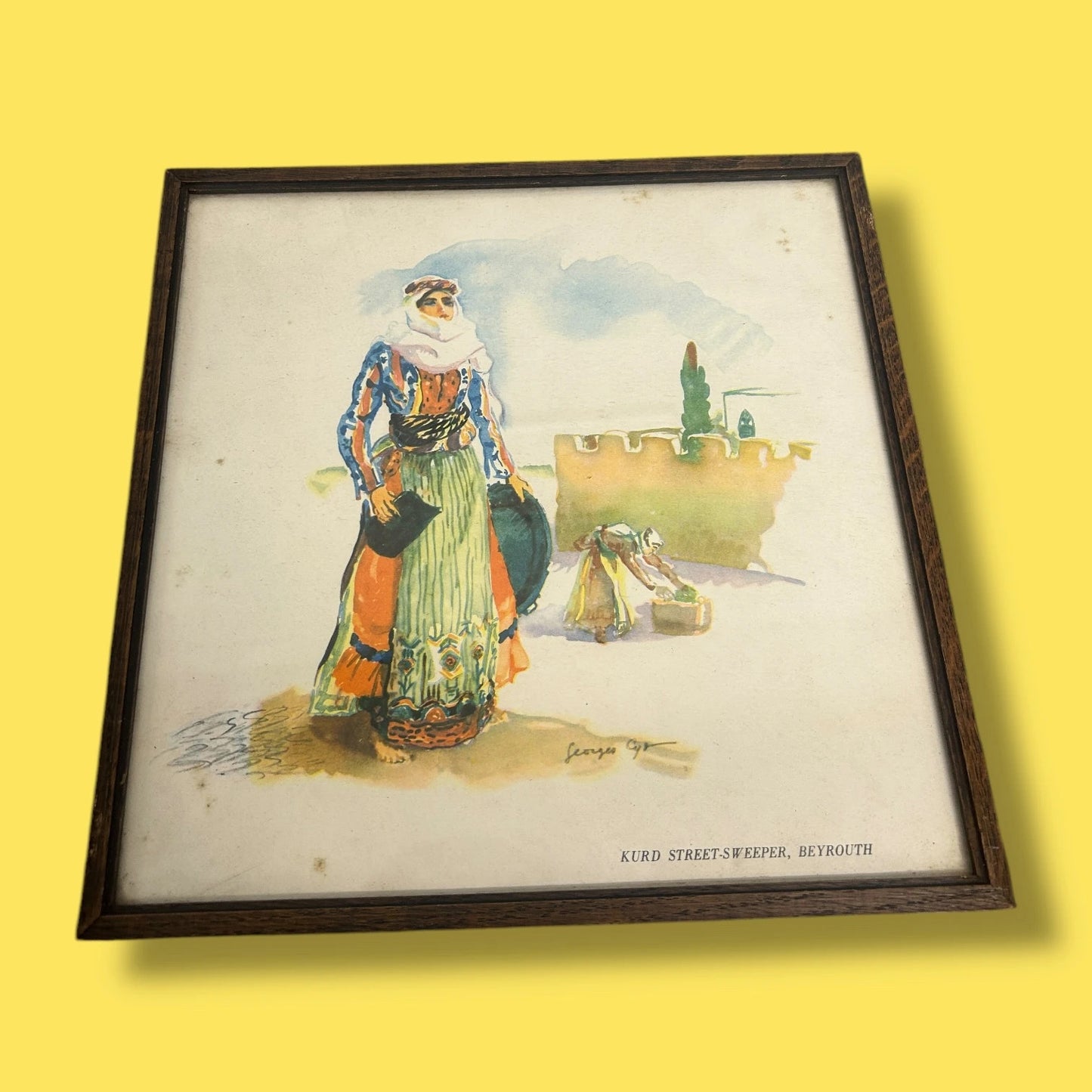 Vintage Lebanese Art Georges Cyr Framed Print