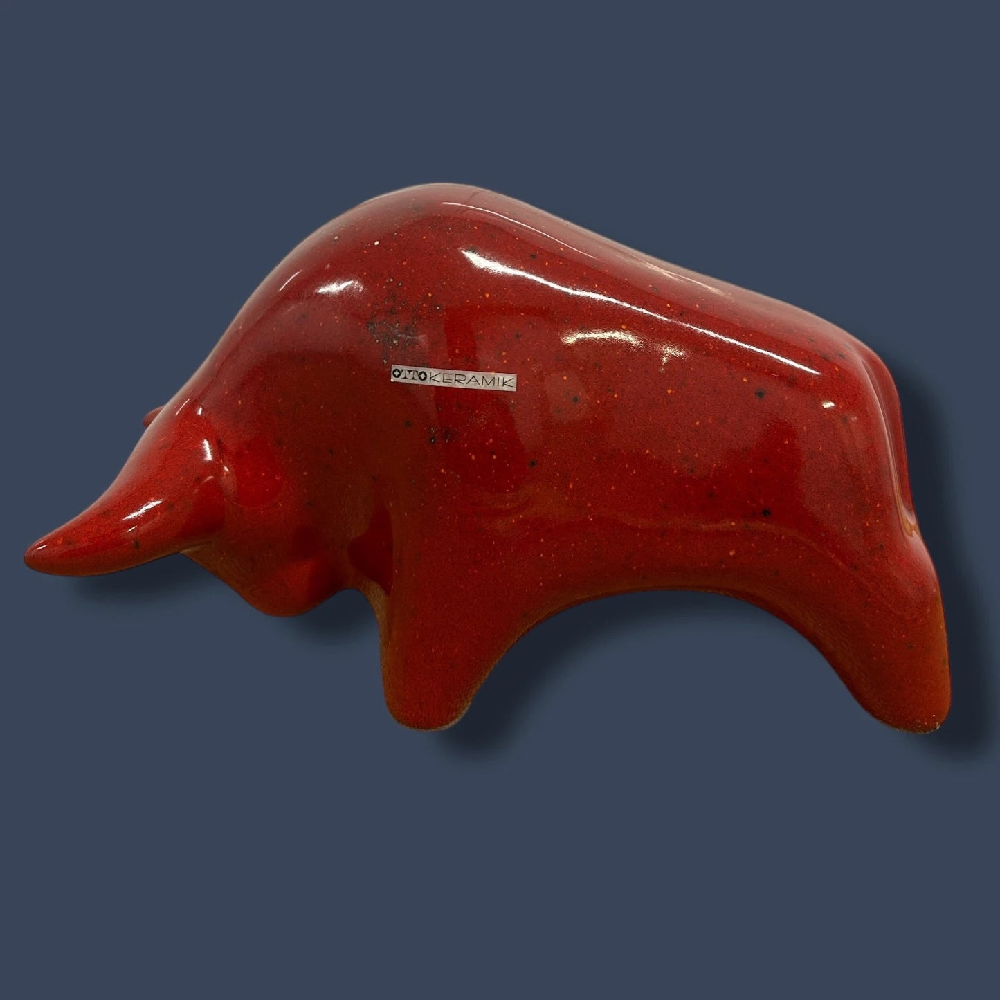 Mid Century Otto Keramik West German Lava Bull Pottery