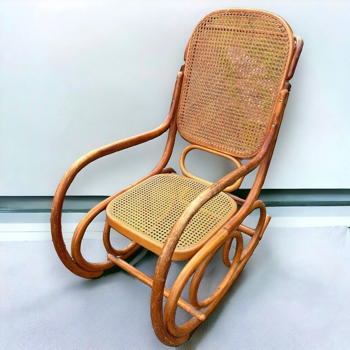 Mid Century Bentwood Rocking Chair Ligna Czechoslovakia