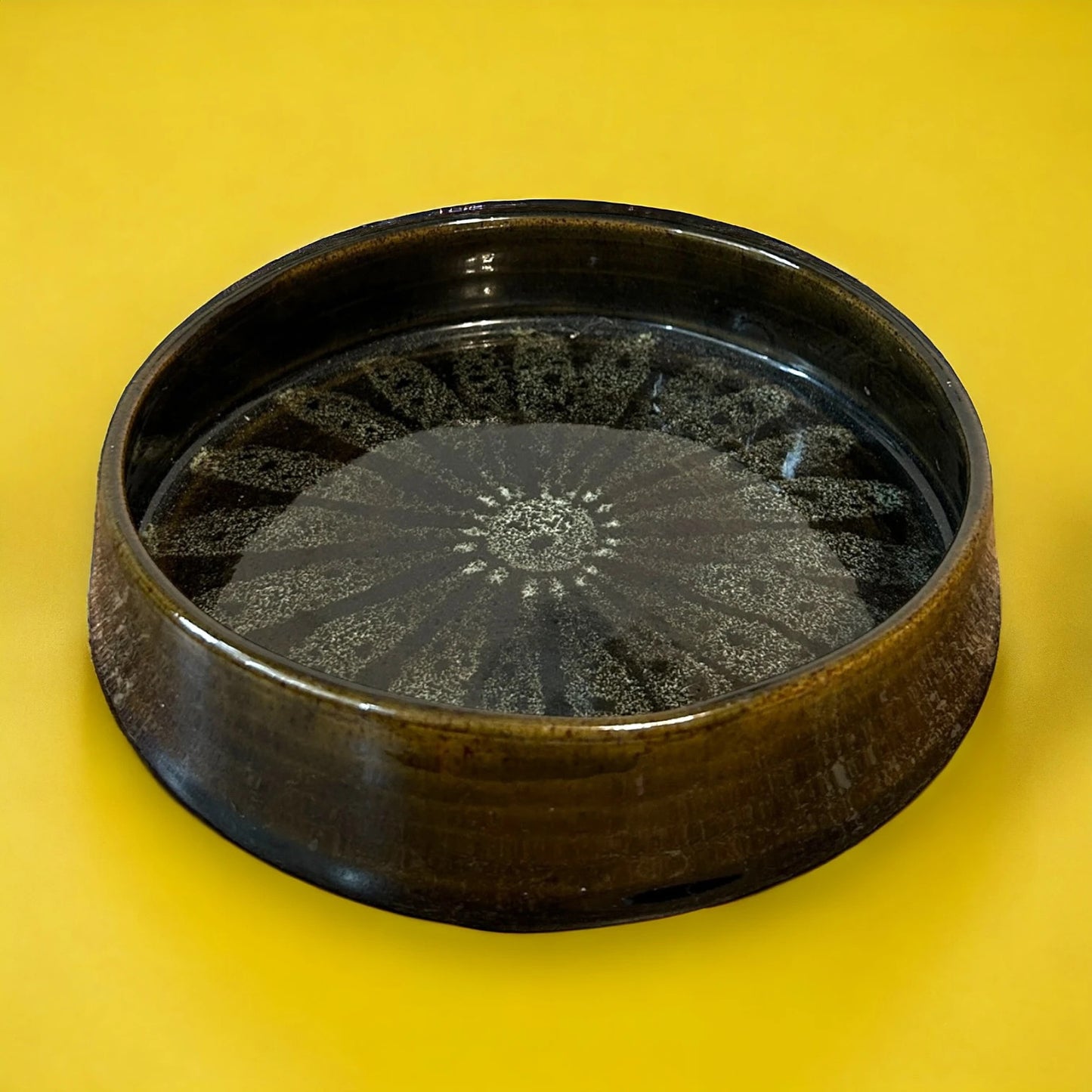 Mid Century Lotus Pottery Bowl