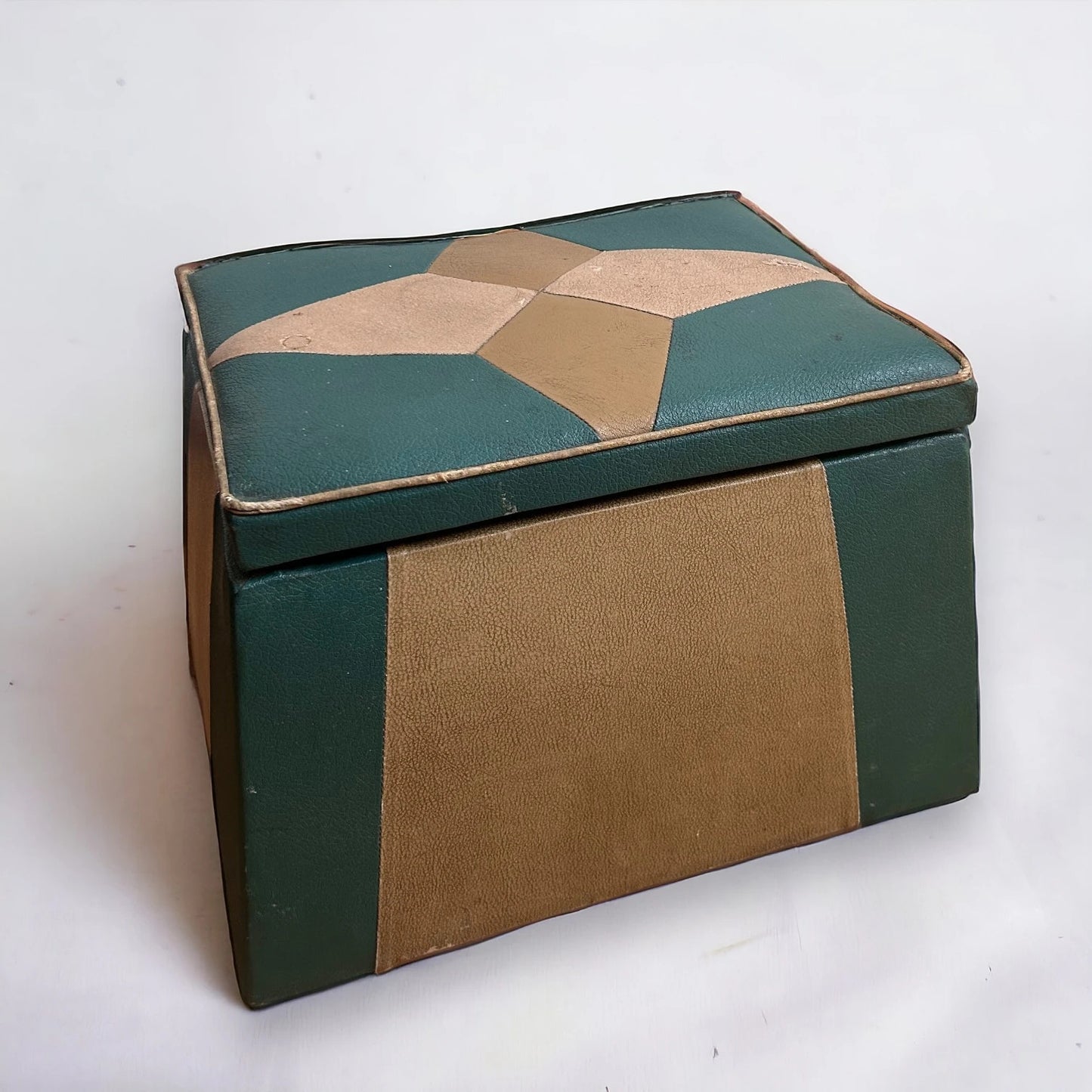 Vintage Moroccan Pouffe Storage Footstool
