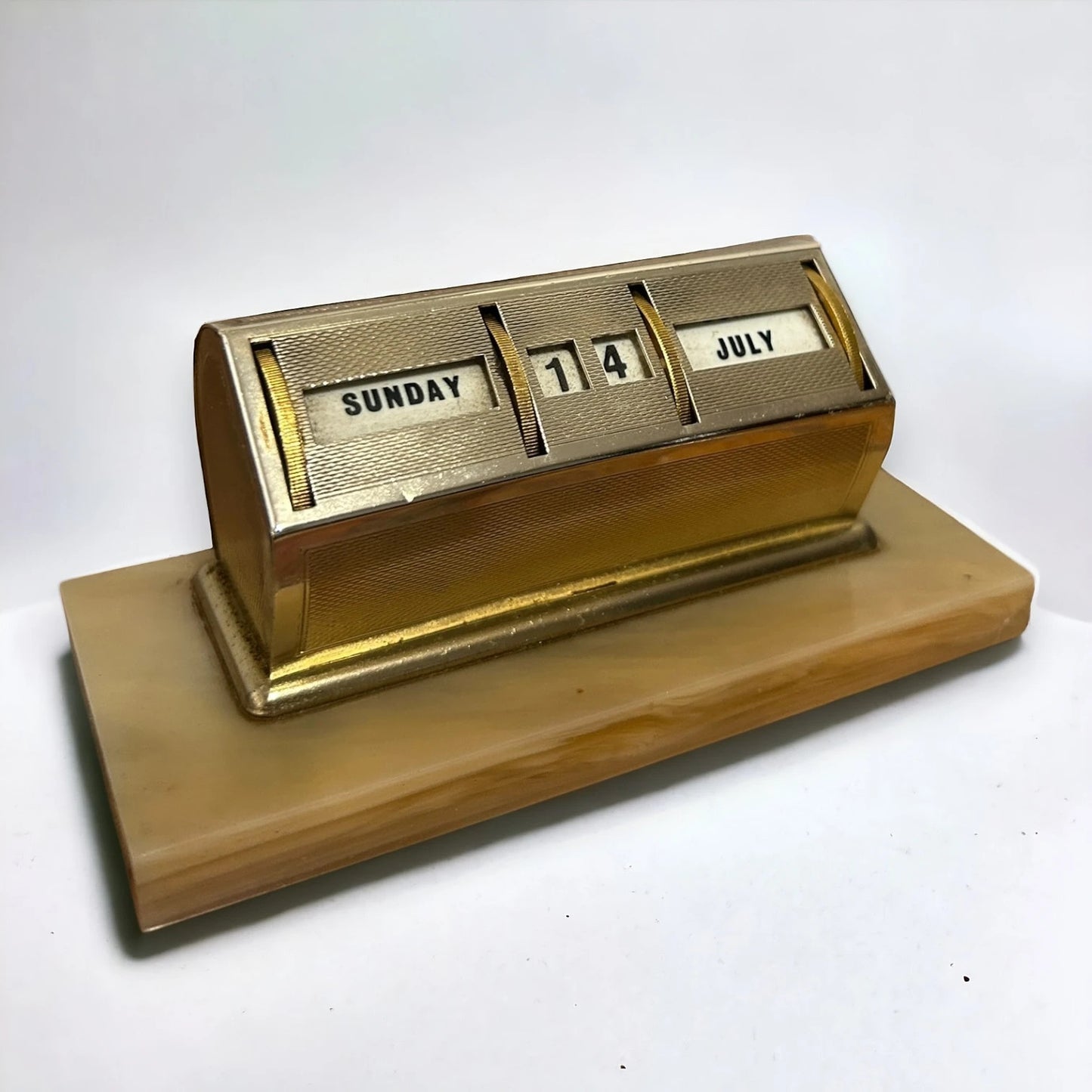 Mid Century Brass Perpetual Calendar