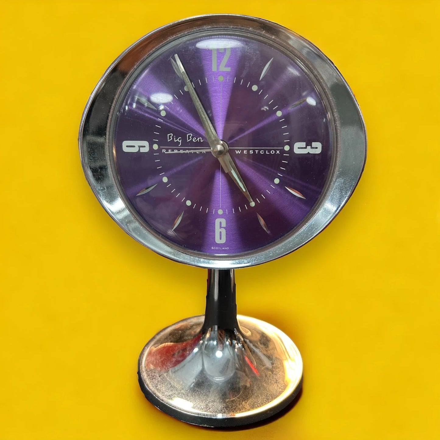 Mid Century Purple Westclox Alarm Clock