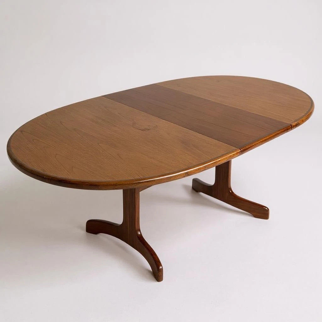 Mid Century Modern G Plan Oval Extendable Dining Table
