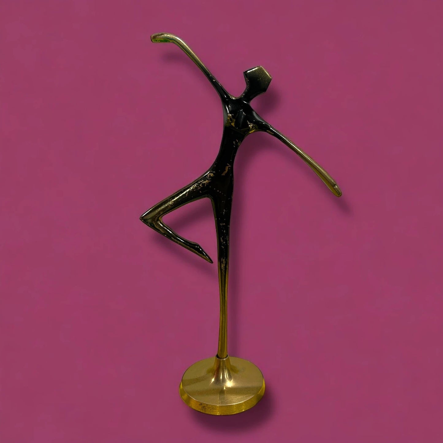 Mid Century Bronze Contemporary Ballet Dancer Lacquered Sculpture
