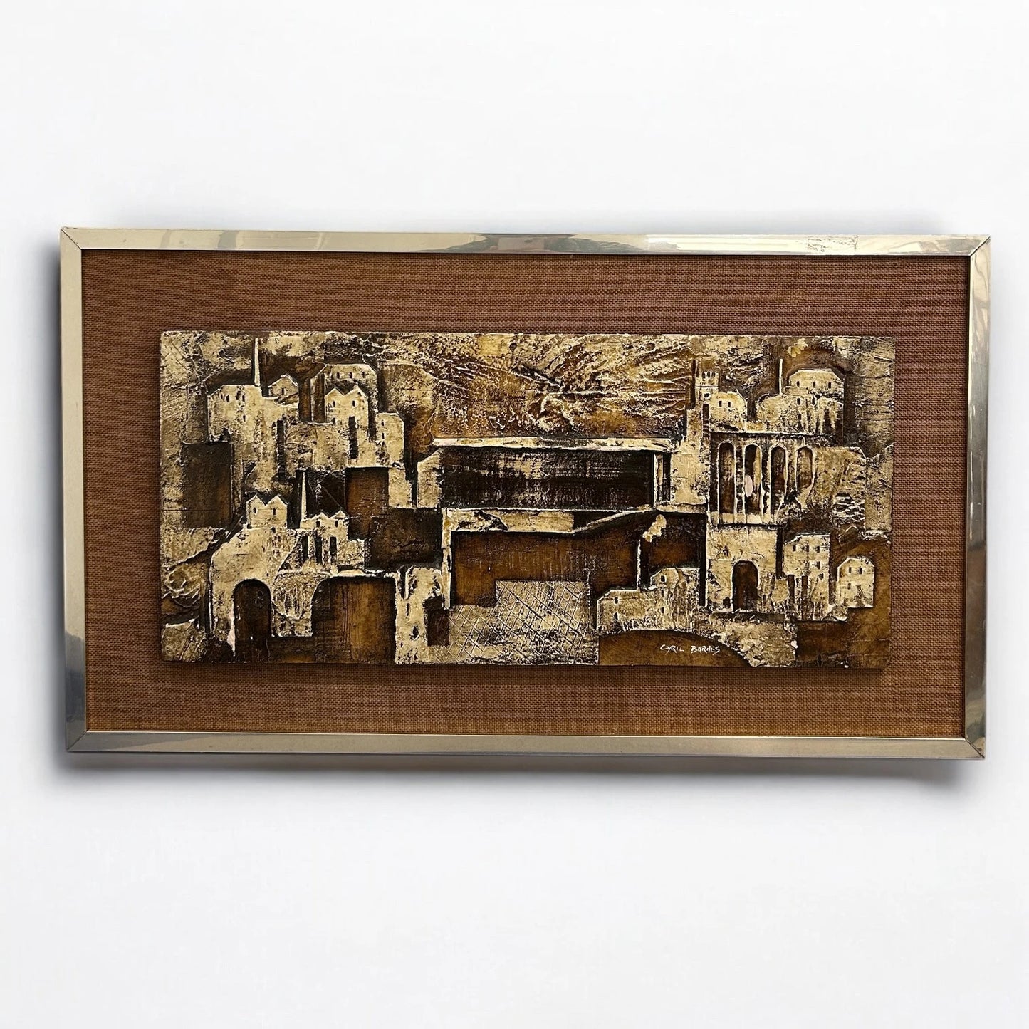 Mid Century Cyril Barnes Brutalist Abstract Painting