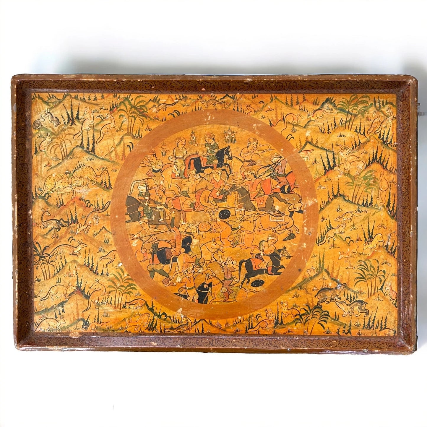 Vintage Kashmir Papier Mache Tray