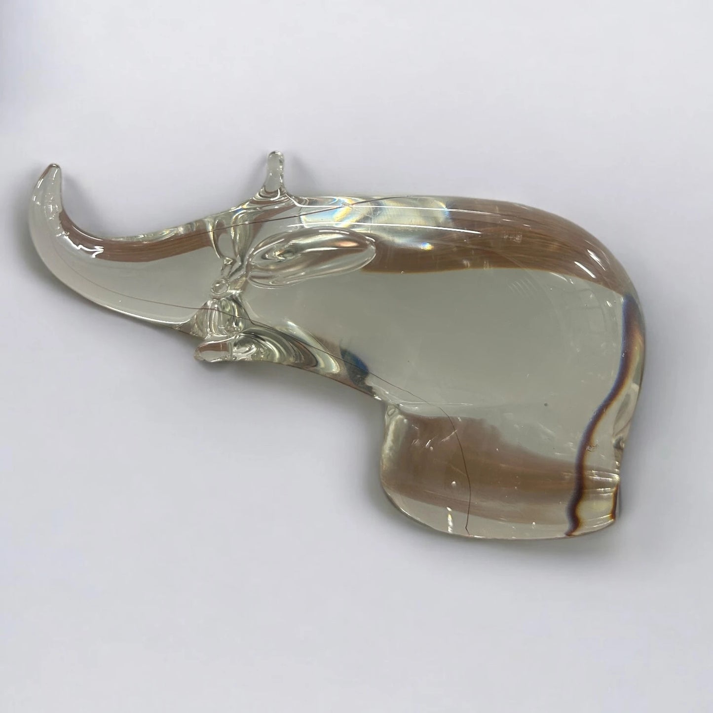 Vintage 1970s Murano Glass Rhino Paperweight
