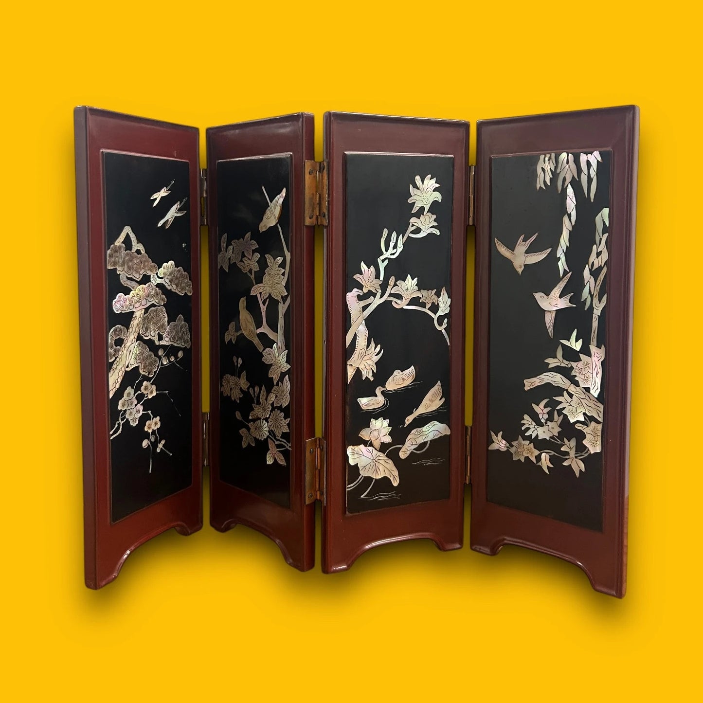 Vintage 1970s Chinese Iridescent Mini Desk Divider