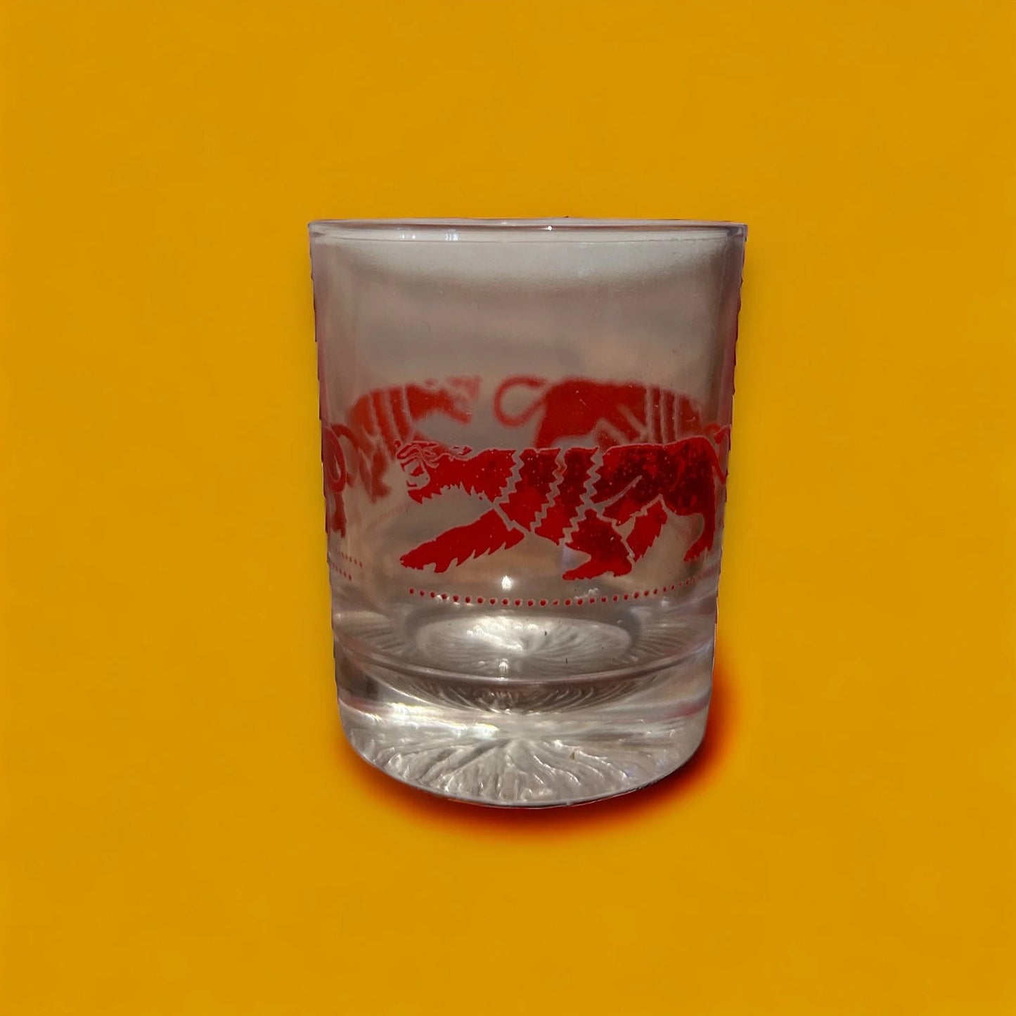 Vintage 80s Red Bull Shot Glass