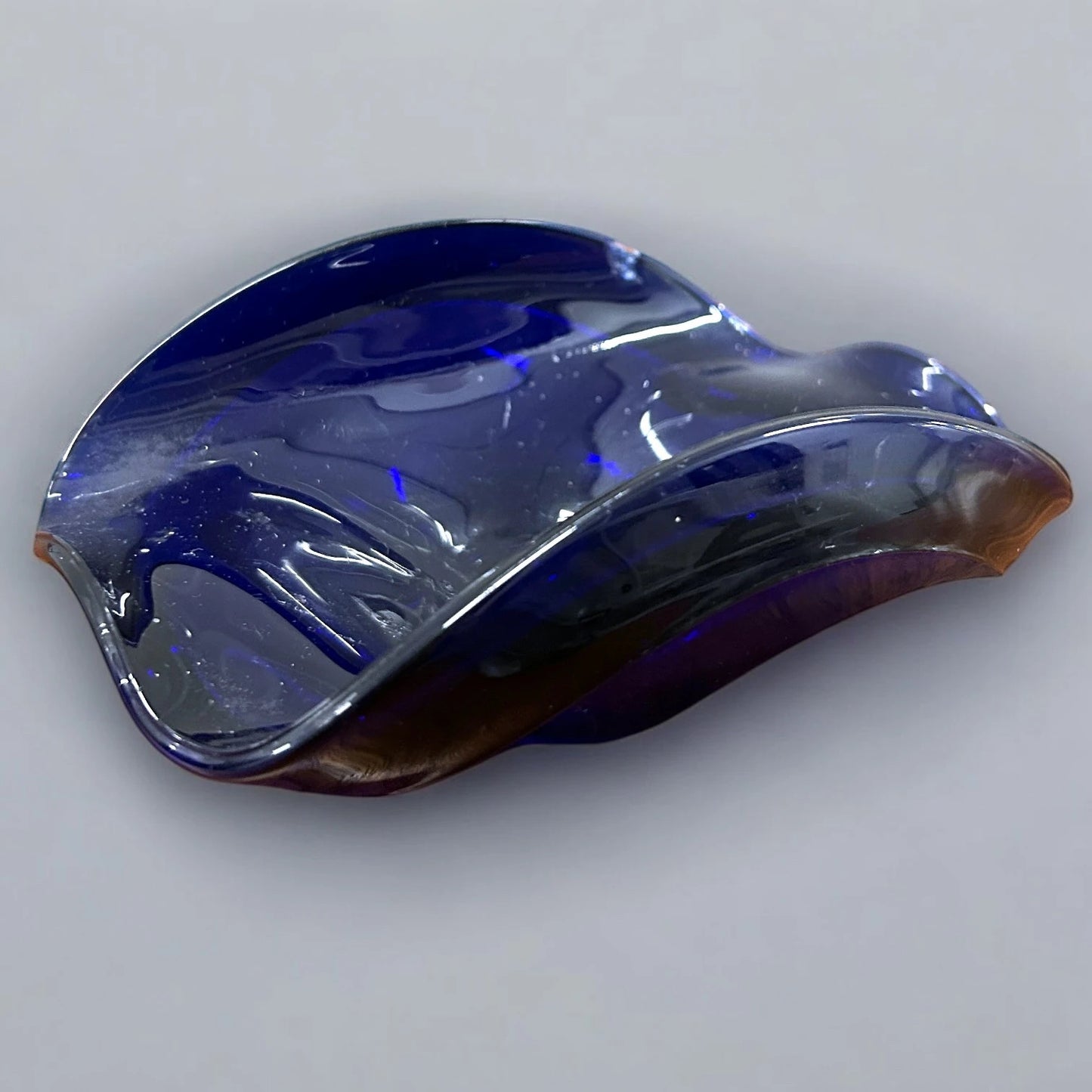Mid Century cobalt blue glass bowl