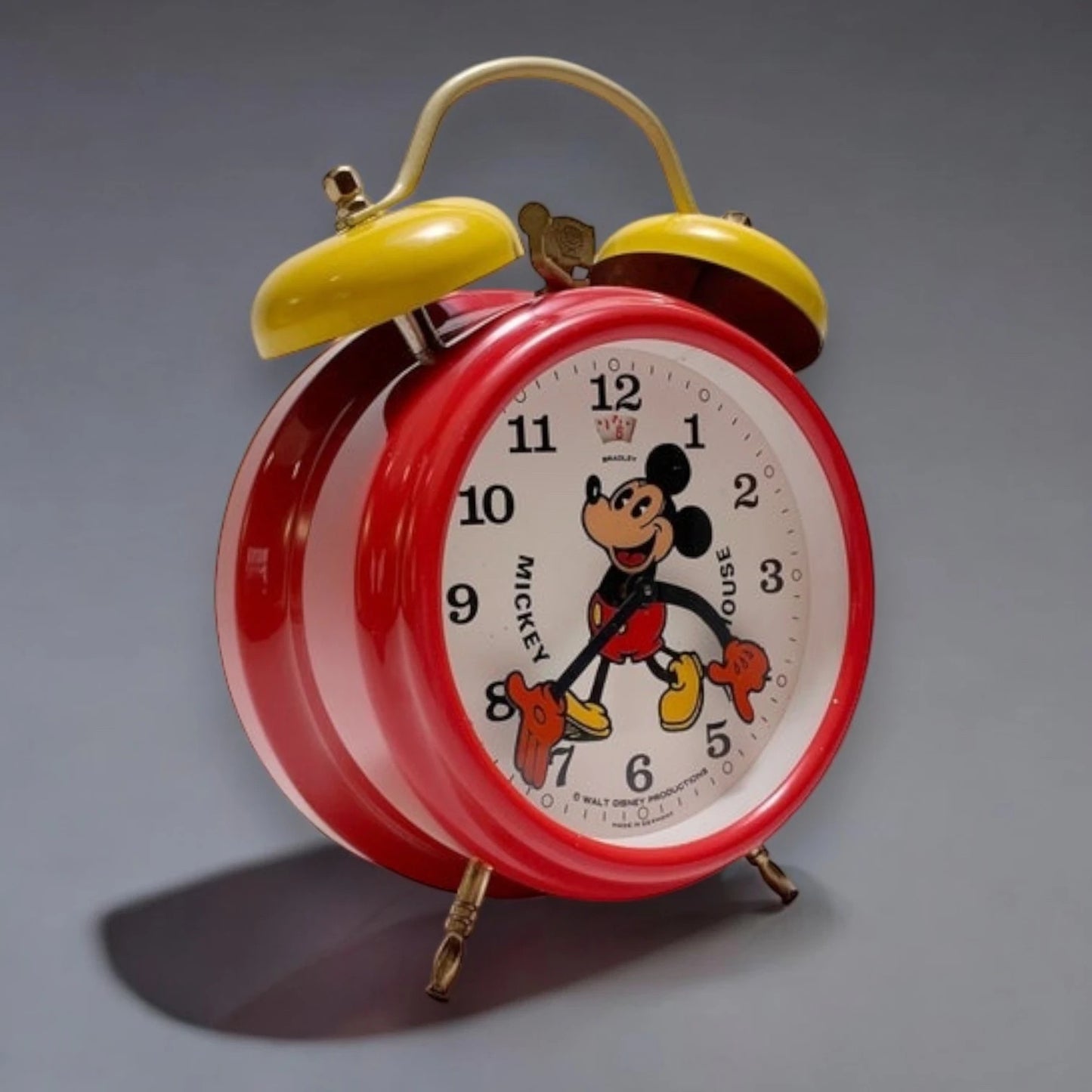 Vintage 1980s Mickey Mouse Alarm Clock Made in Germany