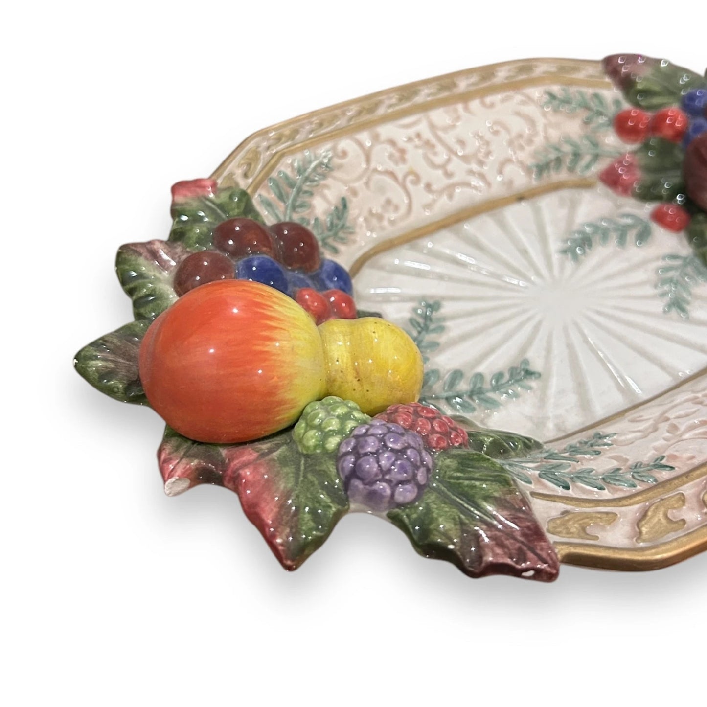 Vintage 1970s Fitz and Floyd Summer Fruit Platter