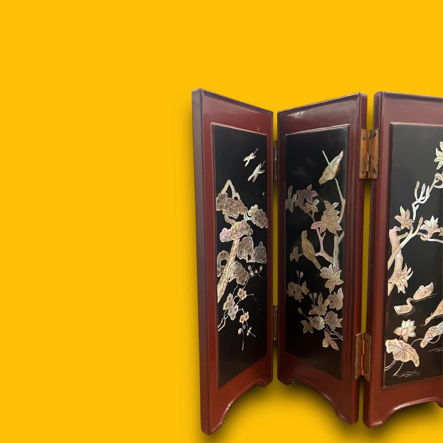 Vintage 1970s Chinese Iridescent Mini Desk Divider