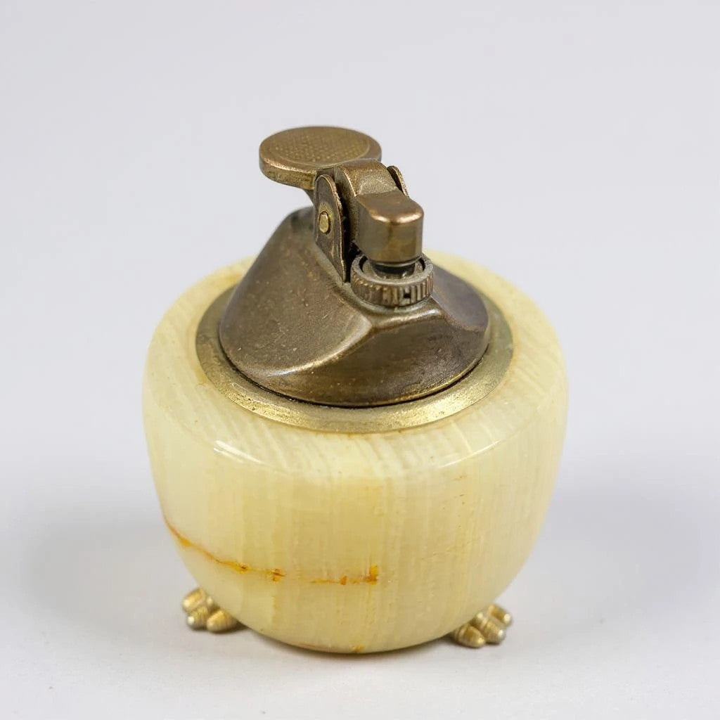 Mid Century Modern Onyx Marble Tabletop Lighter