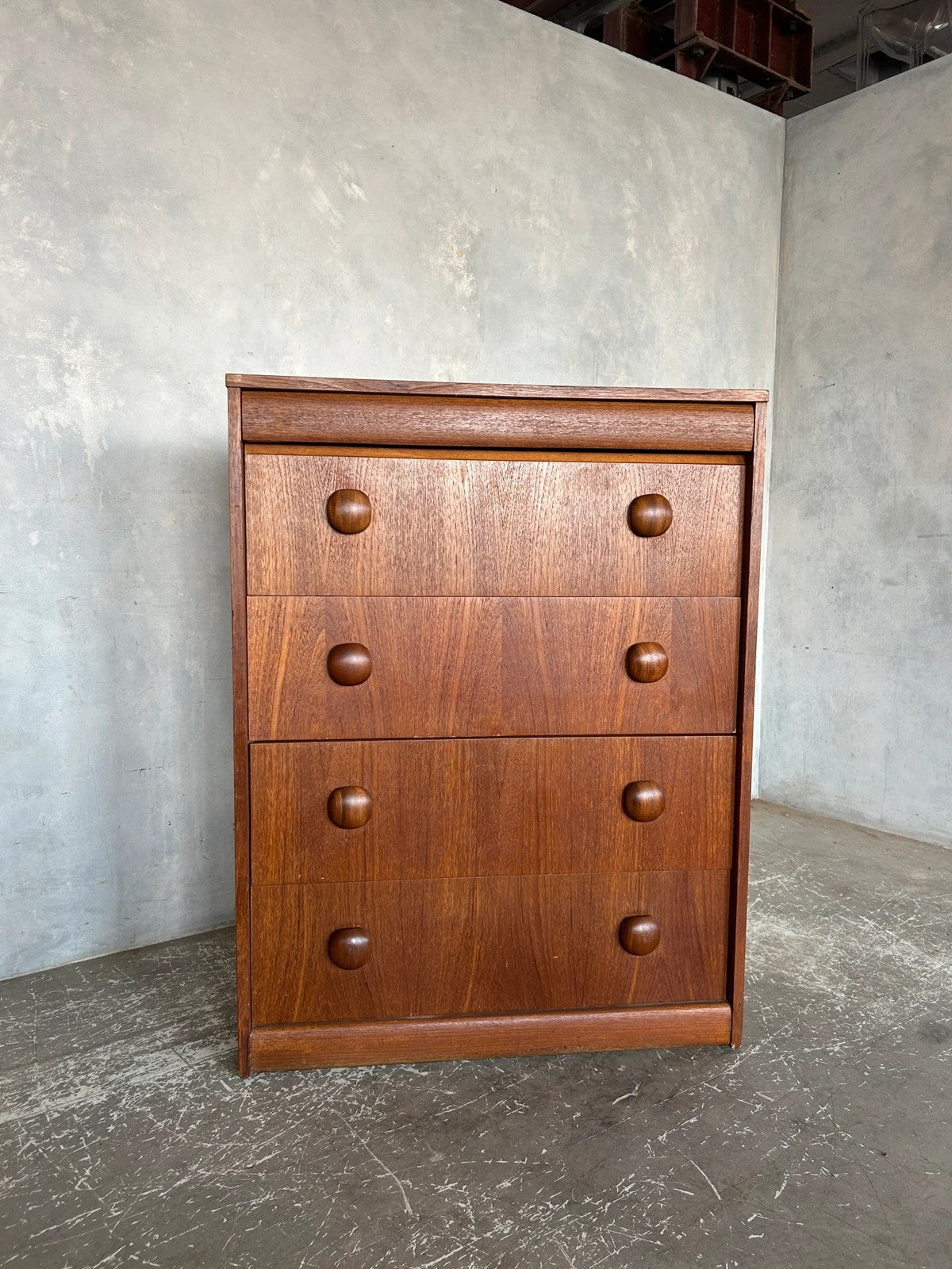 Mid Century Modern Elliot’s of Newbury Walnut Tallboy Chest of Drawers