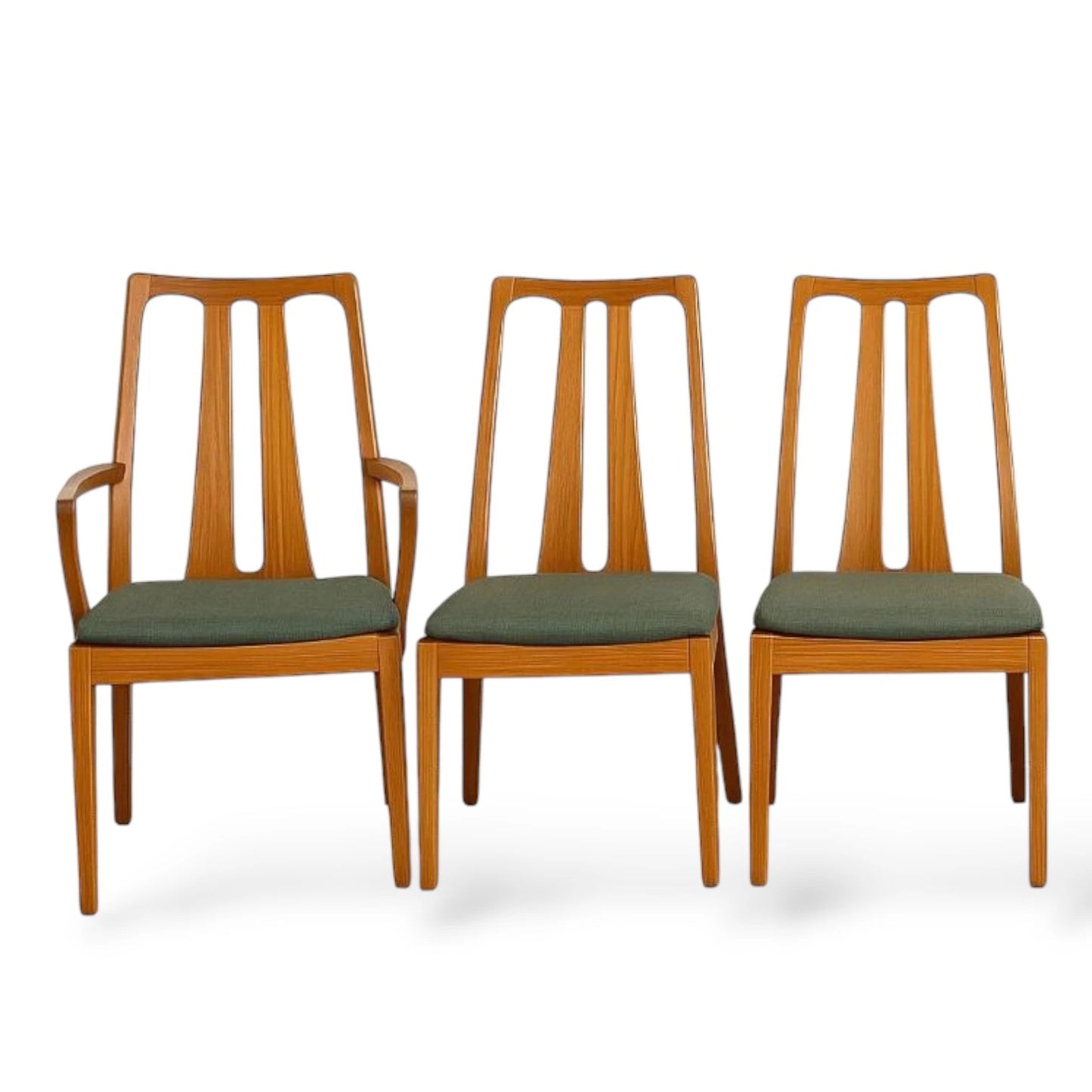 Set of 6 Nathan Teak Dining Chairs Mid-Century Modern Vintage Dining Set