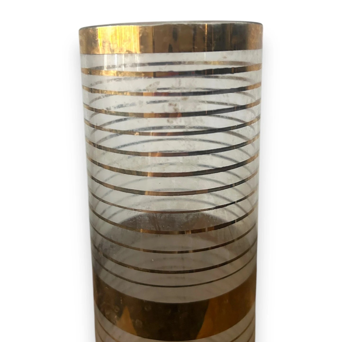 Mid Century Gold Banded Vase