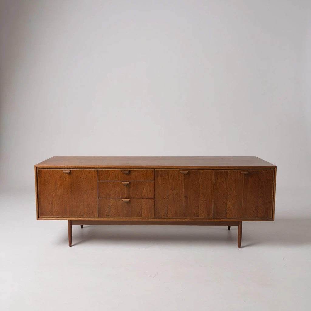 Vintage Austinsuite Sideboard by Frank Guille – Mid Century Modern Teak Long Credenza Cabinet
